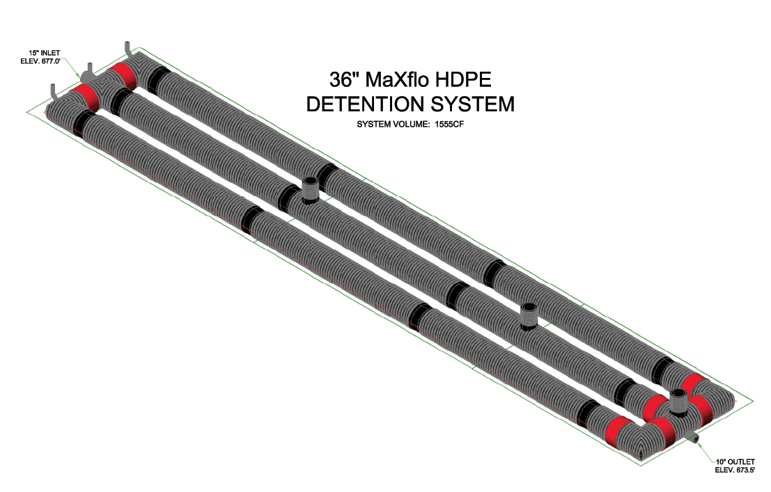 Timewell Drainage Products Detention System Drawing